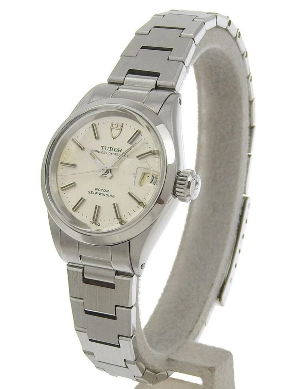 TUDOR Silver Princess Watches 7600/0 Oyster date cal.2555 SilverDial Stain...